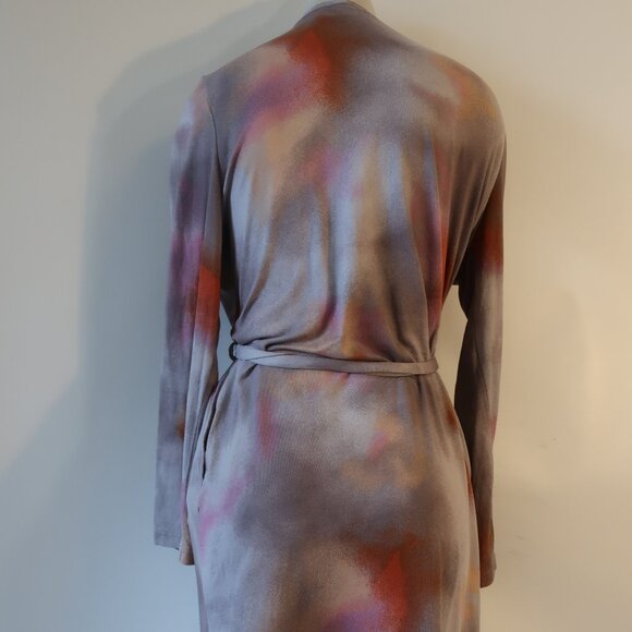 Womens Bumble Bella by Jill Martin Lavender Dreamy Watercolor Jersey Spa Robe M - Picture 8 of 11